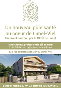 Pôle santé à Lunel-Viel: cabinets médicaux et paramédicaux clé en main