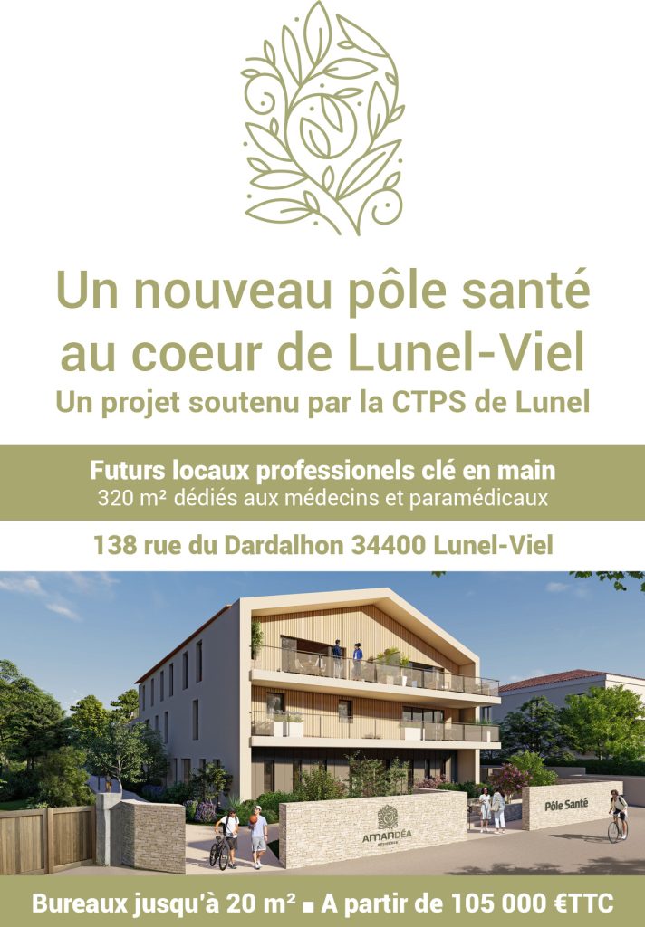 Pôle santé à Lunel-Viel: cabinets médicaux et paramédicaux clé en main