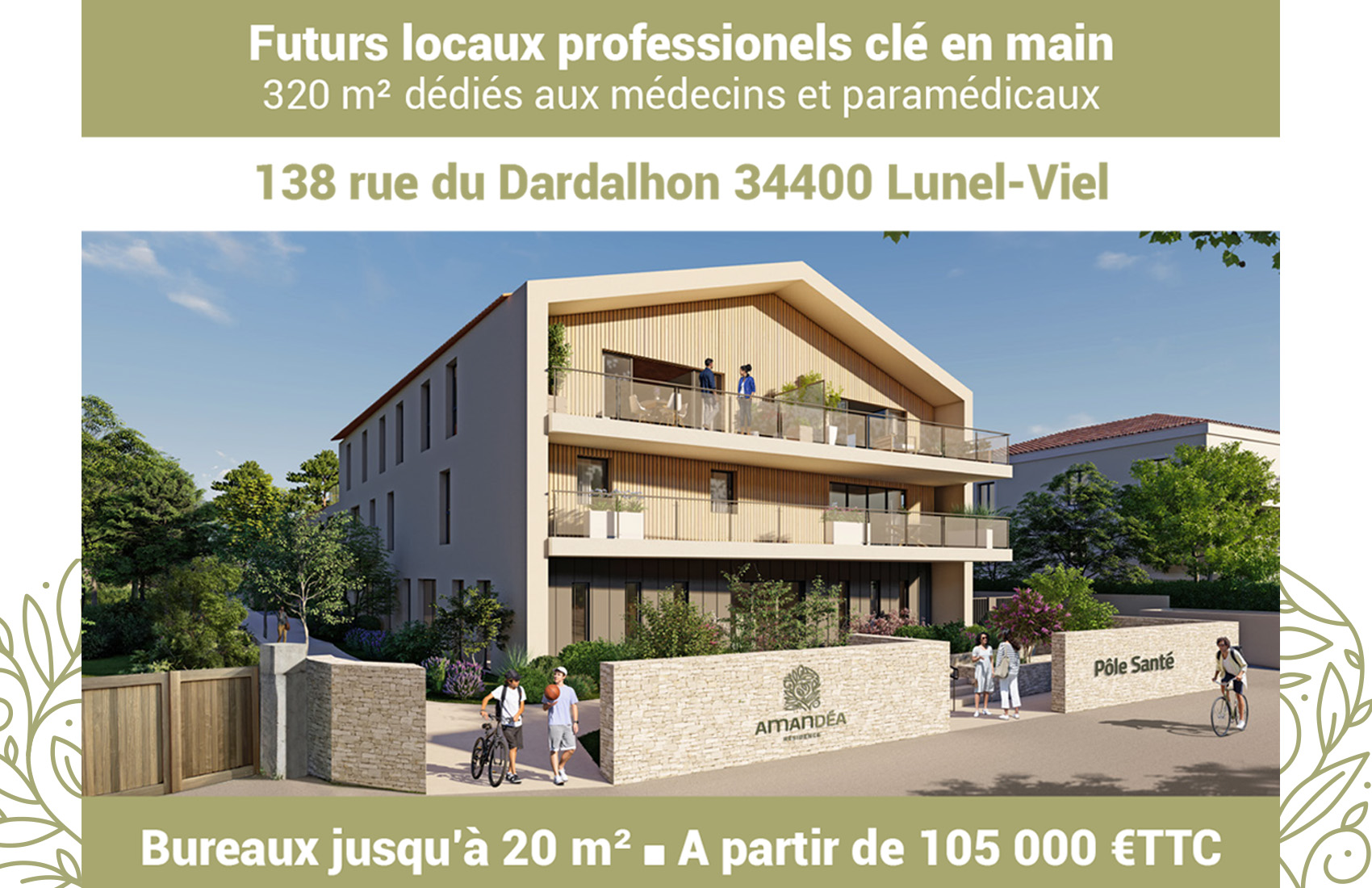 Un nouveau pôle de santé pluridisciplinaire à Lunel-Viel (34) : cabinets de consultation clé en main