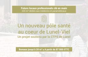 Un nouveau pôle de santé pluridisciplinaire à Lunel-Viel (34) : cabinets de consultation clé en main à partir de 87 000 €TTC*